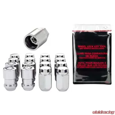 McGard 4 Lug Hex Install Kit w/Locks (Cone Seat Nut) 1/2-20 / 13/16 Hex / 1.5in. Length - Chrome - 84430