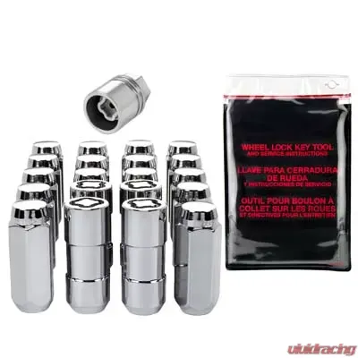 McGard 5 Lug Hex Install Kit w/Locks (Cone Seat Nut) M14X2.0 / 13/16 Hex / 2.25in. Length - Chrome - 84505