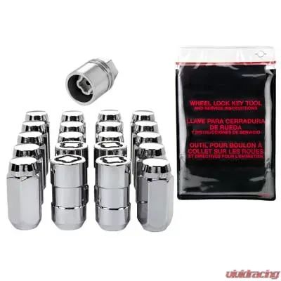 McGard 5 Lug Hex Install Kit w/Locks (Cone Seat Nut) 9/16-18 / 7/8 Hex / 1.75in. Length - Chrome - 84508