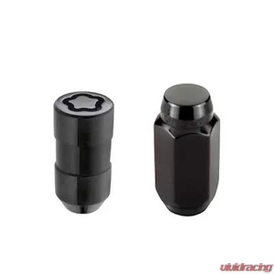 McGard 5 Lug Hex Install Kit w/Locks (Cone Seat Nut) M14X1.5 / 22mm Hex / 1.635in. Length - Black - 84527