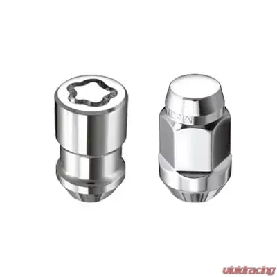 McGard 5 Lug Hex Install Kit w/Locks (Cone Seat Nut / Bulge) M12X1.5 / 3/4 Hex / 1.45in L - Chrome - 84537