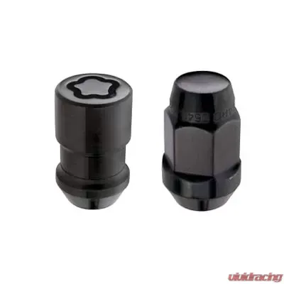 McGard 5 Lug Hex Install Kit w/Locks (Cone Seat Nut / Bulge) 1/2-20 / 3/4 Hex / 1.45in. L - Black - 84551