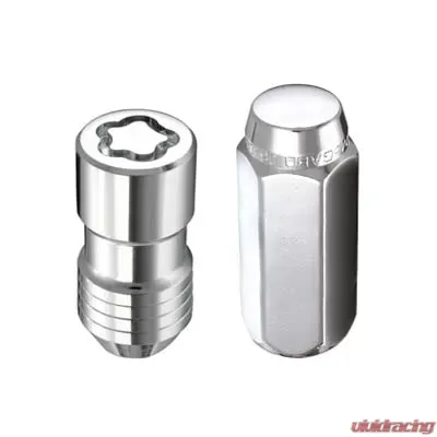 McGard 5 Lug Hex Install Kit w/Locks (Cone Seat Nut) M12X1.75 / 13/16 Hex / 1.815in. L - Chrome - 84560