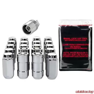 McGard 5 Lug Hex Install Kit w/Locks (Cone Seat Nut) M12X1.75 / 13/16 Hex / 1.815in. L - Chrome - 84560