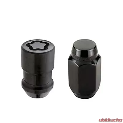 McGard Jeep Wrangler Hex Install Kit (Cone Seat) 1/2-20 / 13/16 Hex (18 Lug Nuts / 5 Locks) - Black - 84562BK