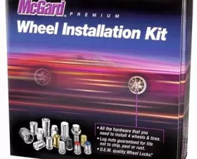 McGard 6 Lug Hex Install Kit w/Locks (Cone Seat Nut) 1/2-20 / 13/16 Hex / 1.5in. Length - Black