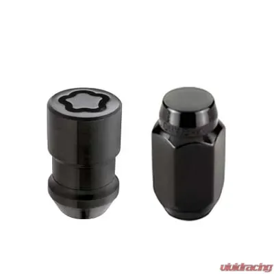 McGard 6 Lug Hex Install Kit w/Locks (Cone Seat Nut) M12X1.5 / 13/16 Hex / 1.5in. Length - Black - 84658