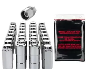 McGard 8 Lug Hex Install Kit w/Locks (Cone Seat Nut) M14X2.0 / 13/16 Hex / 2.25in. Length - Chrome