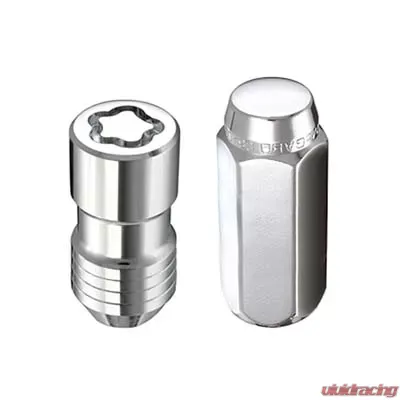 McGard 8 Lug Hex Install Kit w/Locks (Cone Seat Nut) M14X1.5 / 13/16 Hex / 1.945in. L - Chrome - 84820