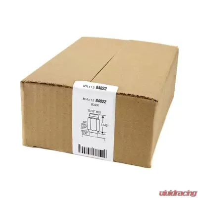 McGard 8 Lug Hex Install Kit w/Locks (Cone Seat Nut) M14X1.5 / 13/16 Hex / 1.945in. Length - Black - 84822