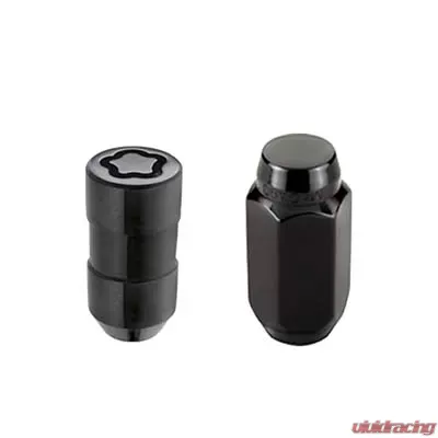 McGard 8 Lug Hex Install Kit w/Locks (Cone Seat Nut) M14X1.5 / 22mm Hex / 1.635in. Length - Black - 84827