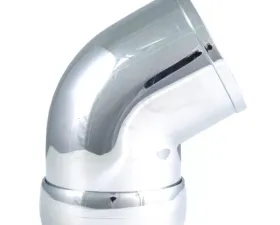 Spectre Universal Intake Elbow Tube (ABS) w/Collar 3in. OD / 60 Degree - Chrome