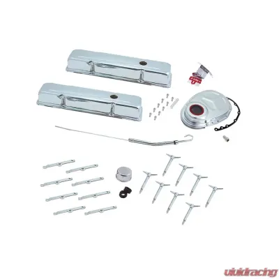 Spectre SB Chevy Deluxe Engine Dress Up Kit (Short) - Chrome - 5403