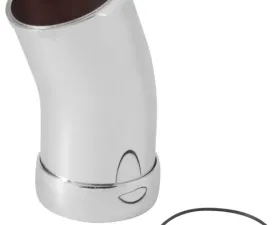 Spectre Universal Intake Elbow Tube (ABS) w/Collar 3in. OD / 22 Degree - Chrome