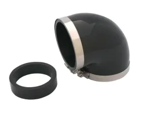 Spectre Coupler Elbow Reducer 3in. / 90 Degree w/2.5in. Insert (PVC) - Black