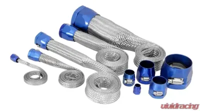 Spectre MagnaBraid 304SS Braided Sleeving Kit - Blue End Caps - 7496