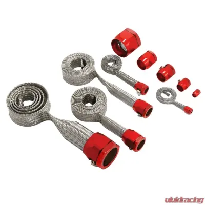 Spectre MagnaBraid 304SS Braided Sleeving Kit - Red End Caps - 7492