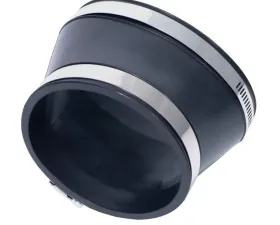 Spectre Oval to Round Coupler 4in. (PVC) - Black