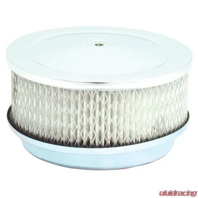 Spectre Air Cleaner 6-3/8in. x 2-1/2in. Chrome - Paper - 4780