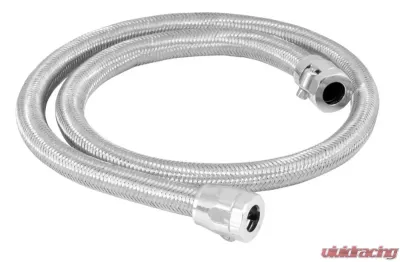 Spectre Stainless Steel Flex Fuel Line 3/8in. ID - 3ft. w/Chrome Clamps - 29498