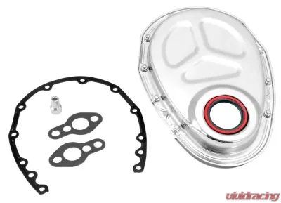 Spectre SB Chevrolet Timing Cover (Incl. Pre-Installed Seal/Gaskets/Bolts) - Chrome - 42353
