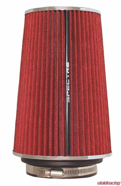 Spectre Adjustable Conical Air Filter 9-1/2in. Tall (Fits 3in. / 3-1/2in. / 4in. Tubes) - Red - 9732
