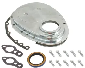 Spectre SB Chevrolet Timing Chain Cover - Polished Aluminum