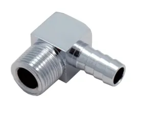 Spectre Fitting 90 Degree Barb NPT Threads (For 3/8in. Hose) - Chrome