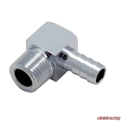 Spectre Fitting 90 Degree Barb NPT Threads (For 3/8in. Hose) - Chrome - 5946