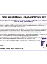 Yukon Gear Yukon Extended Service Plan Axle Shaft.                                     - YESAXLE - Image 3