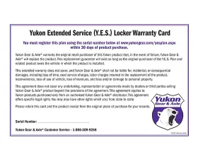 Yukon Gear Yukon Extended Service Plan Grizzly & Zip Locker.