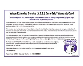 Yukon Gear Yukon Extended Service Plan Dura Grip