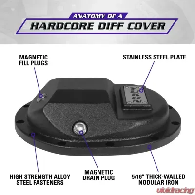 Yukon Gear & Axle Hardcore Differential Cover for GM 9.5" & 9.76" Rear Differentials - YHCC-GM9.5-12B
