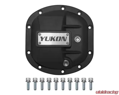 Yukon Gear & Axle Hardcore Differential Cover for Dana 30 Front, Black Steel - YHCC-D30