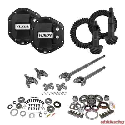 Yukon Gear & Axle Stage 3 Re-Gear Kit for Jeep Wrangler 2007-2018, 24 Spl, Incl Covers & Fr Axles - YGK016STG3