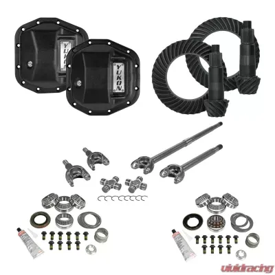 Yukon Gear & Axle Stage 3 Re-Gear Kit for Jeep, Front & Rear Diffs, 28 Spl, Includes Covers/Axles - YGK065STG3