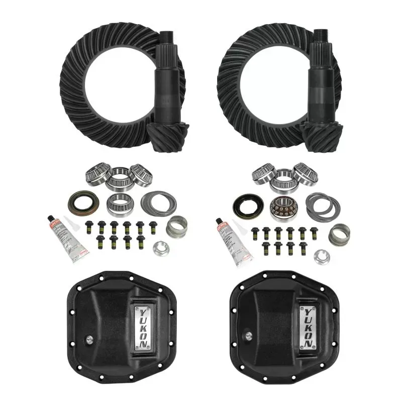 Yukon Gear Yukon Stage 2 Re-Gear Kit Upgrades Front And Rear Diffs, Incl Diff Covers Jeep - YGK068STG2