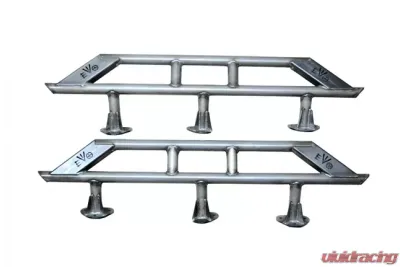 Jeep JK 2 Door RockSlider 07-18 Wrangler JK Raw with Step EVO Manufacturing - EVO-1048-2DSTEP