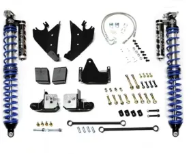Jeep JK Coilover Kit Rear Bolt On with C/Os 07-18 Wrangler JK Black with Compression Adjusters Aftermarket Rear Axle EVO Mfg