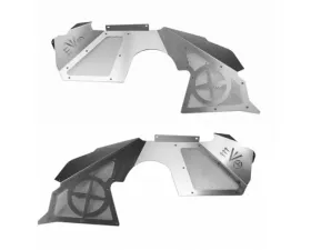 EVO Manufacturing Jeep JK Front Vented Inner Fender Kit Double ThrowDown 2007-2018 Wrangler JK