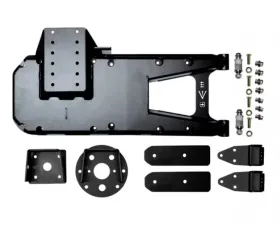EVO Manufacturing Jeep JL HD Hinge Tire Carrier 2018-Present Wrangler JL Black Powdercoat