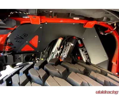 EVO Manufacturing Jeep JL Front Vented Inner Fender Kit Double ThrowDown Suspension 2018-Present Wrangler JL/JLU and Gladiator - EVO-3099V