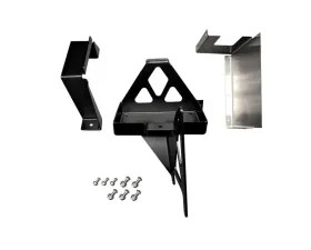 EVO Manufacturing Start Battery Relocate For Front Coilover|Dtd, Black Jeep Wrangler JLU 2018-2020