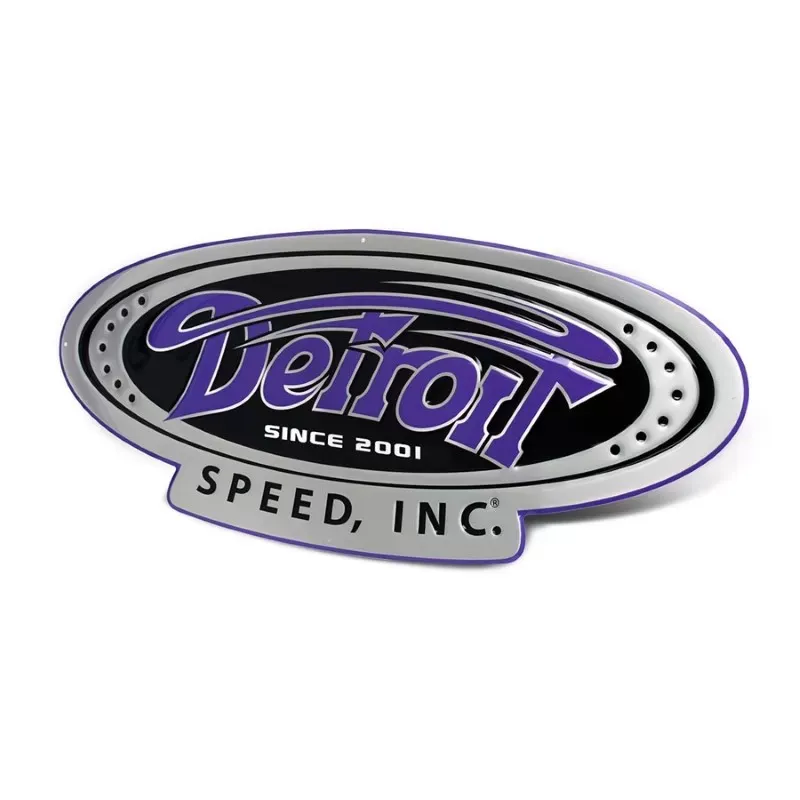 Detroit Speed Since 2001 Logo Embossed 3 Garage Sign - 999101
