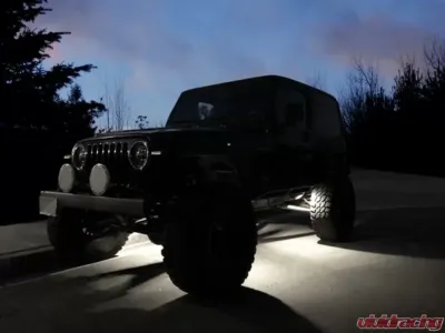 Bison Offroad LED Rock Lights Kit 600 Lumen Universal YAK Series Red 2 Pack - UL-0508