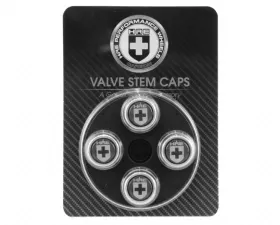 HRE Silver Carbon Valve Stem Caps