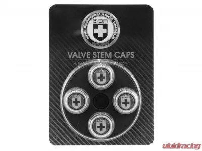 HRE Silver Carbon Valve Stem Caps - HRE-CVSC-SL