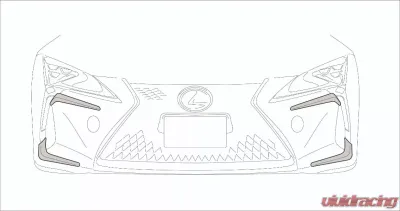 Rowen Carbon Fiber Front Bumper Extension Lexus LC500 2017-2021 - RWN-1L007E11