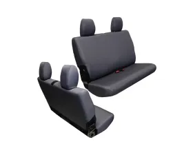 Bartact Graphite Baseline Performance Rear Bench Seat Covers Jeep Wrangler JK 2 DR 2007-2010