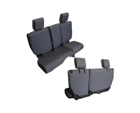 Bartact Graphite Baseline Performance Rear Split Bench Seat Covers Jeep Wrangler JKU 4 DR 2008-2010